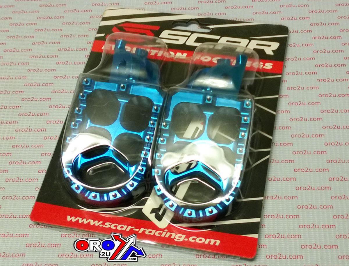 EVO FOOTPEGS BLUE CRF KXF ALUMINIUM BILLET SCAR S3515B