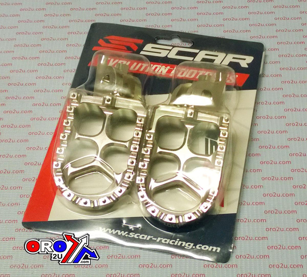 EVO FOOTPEGS TITANIUM COLOR 02-26 HONDA KAWASAKI CR CRF KX 125 150 250 300 450 1000 1100 57mm SCAR S3515