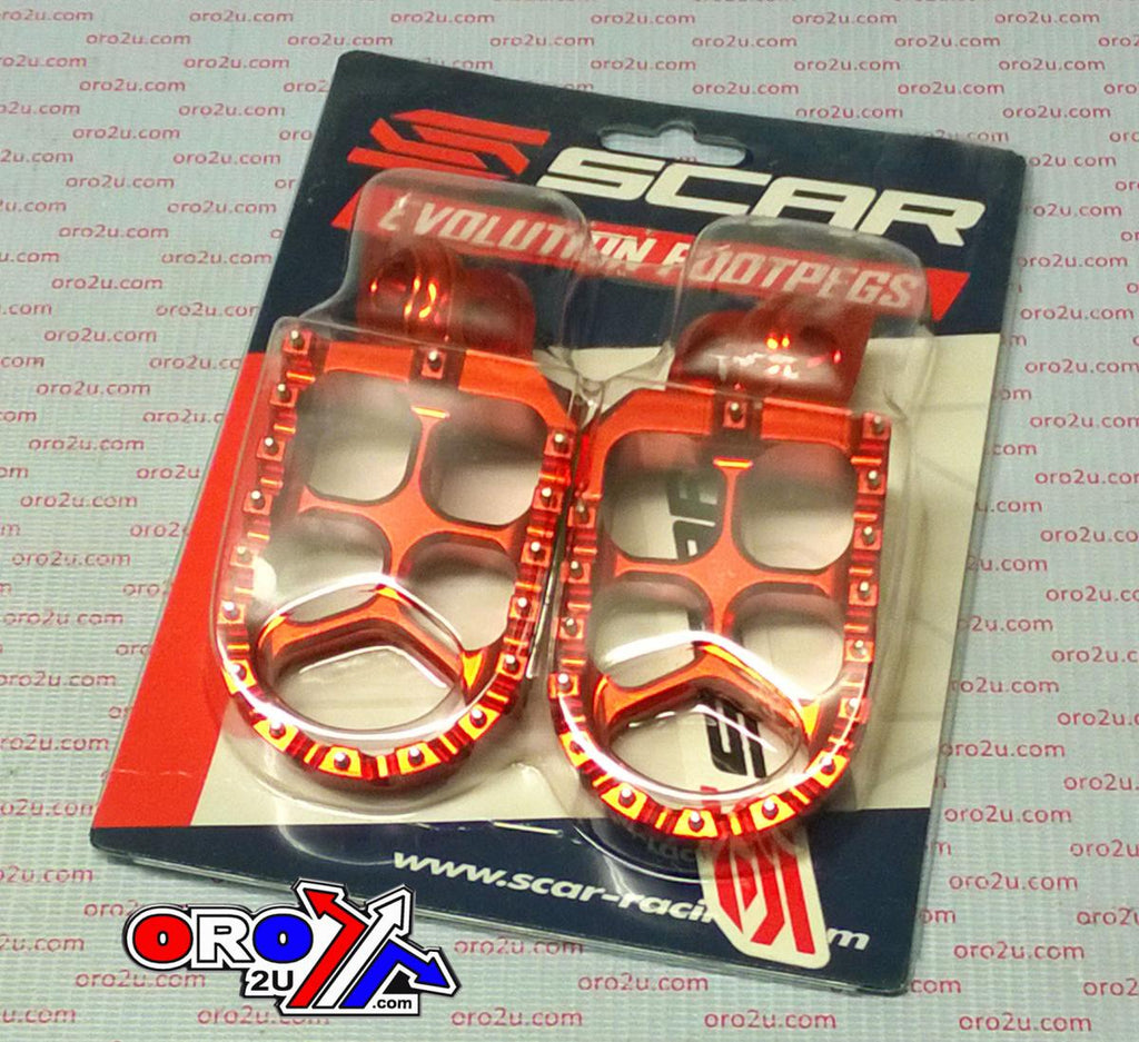 EVO FOOTPEGS ORANGE 98-26 HUSQVARNA KTM ENDURO SUPERMOTO FREERIDE SX SMC 85 105 690 701 SCAR S5585OR