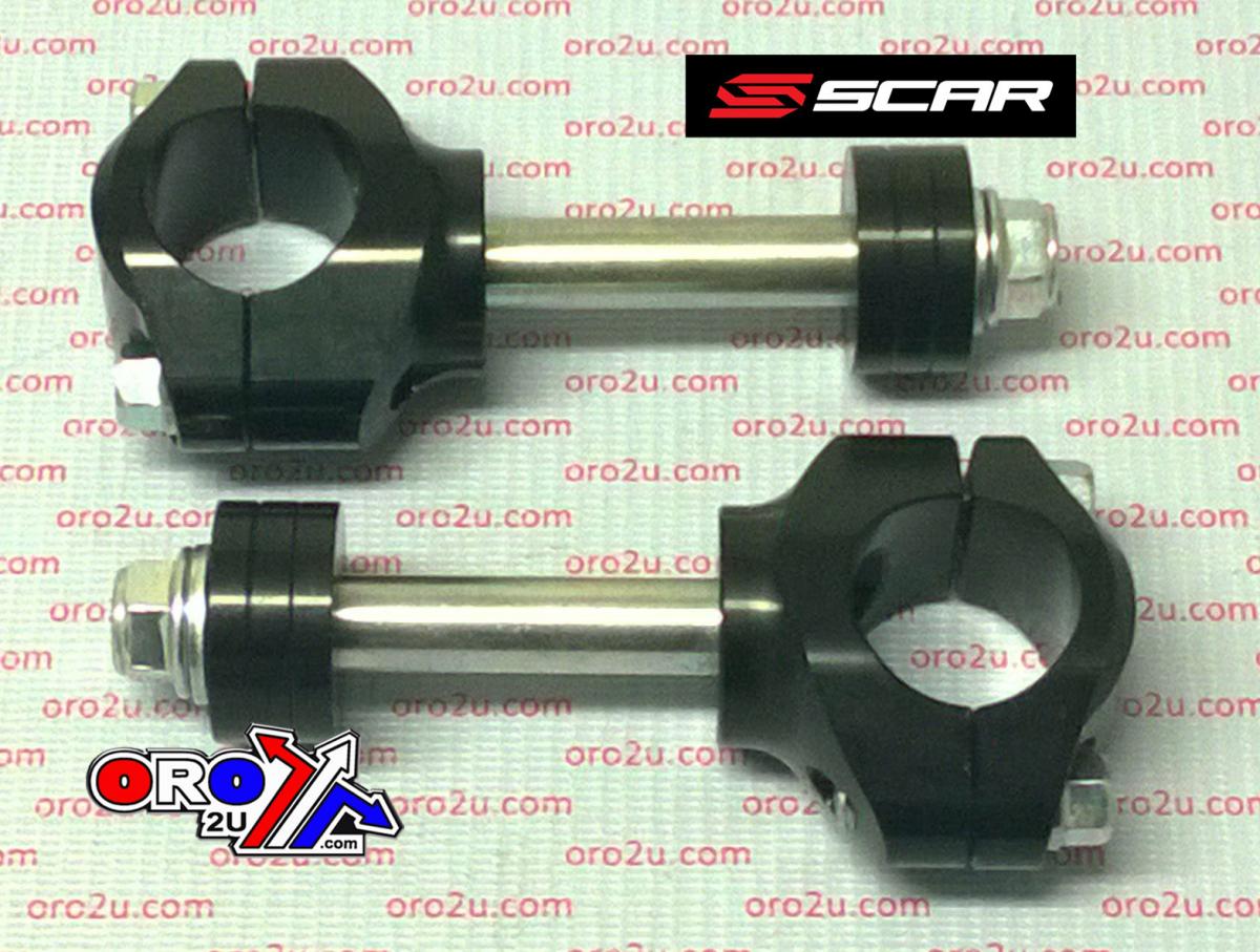 OVERSIZE BAR MOUNTS BLACK 99-26 HONDA CR CRF 125 250 450 28.6mm 30 35 40 45mm STOCK CLAMPS SCAR P62