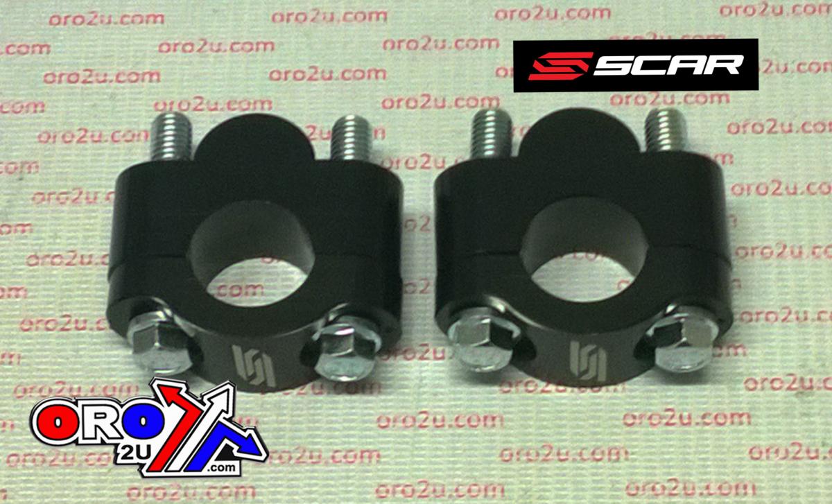 HANDLEBAR RISER KIT BLACK UNIVERSAL 22.2mm 20mm RISE SCAR UBR1
