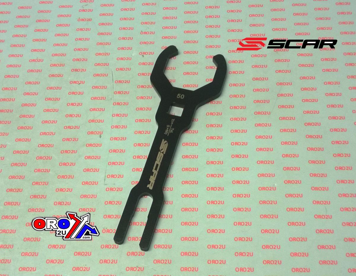 FORK CAP WRENCH 04-26 HONDA CRF KAWASAKI KX SUZUKI RM RM-Z DR-Z RMX 50mm SHOWA OHLINS SCAR CFS