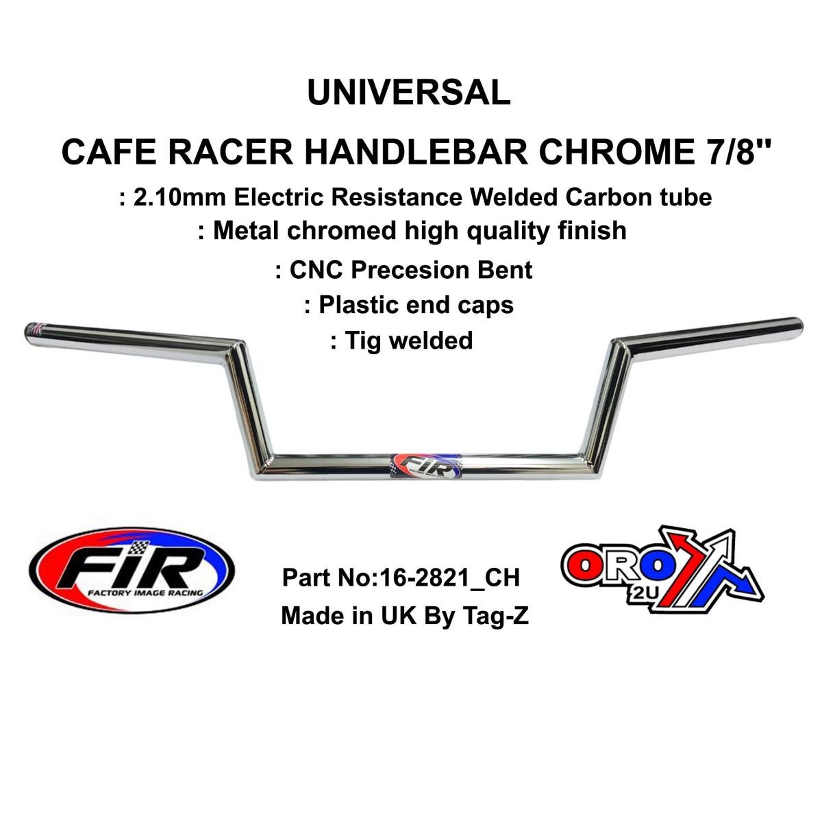 CLUBMAN 7/8'' HANDLEBAR, METAL CHROME PLATED FINISH, / RE: 5697028439551