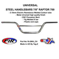 STEEL HANDLEBARS 7/8 RAPTOR 700, METAL CHROME PLATED FINISH, / REF 48-811 / 811-01