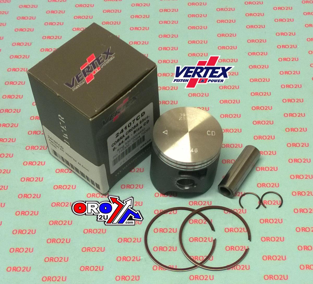 PISTON KIT VERTEX 44.5 EF COBRA CX 65 07-09/12-16, VERTEX 24107EF