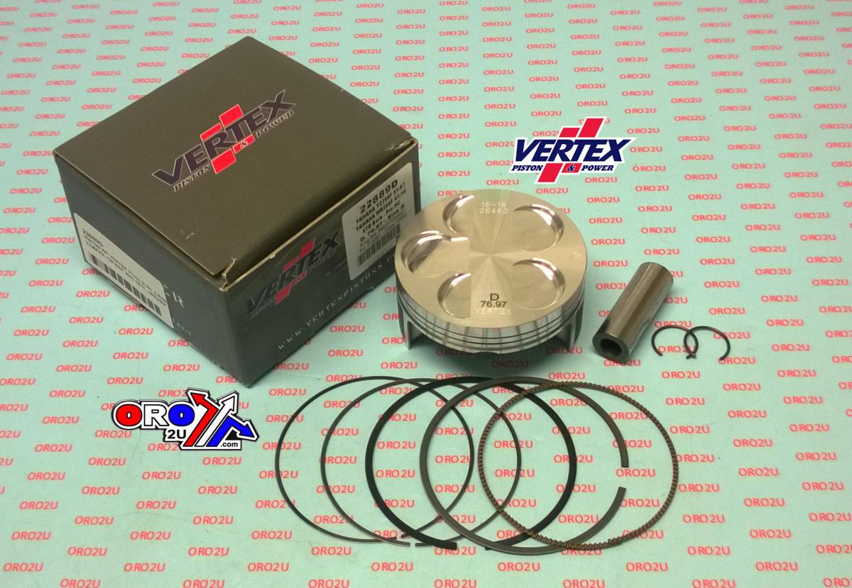 PISTON KIT VERTEX 77.0 D YAMAHA YZ/WR 250 01-14, VERTEX 22889D COMPR 13,5:1 FANTIC TF 250 ES