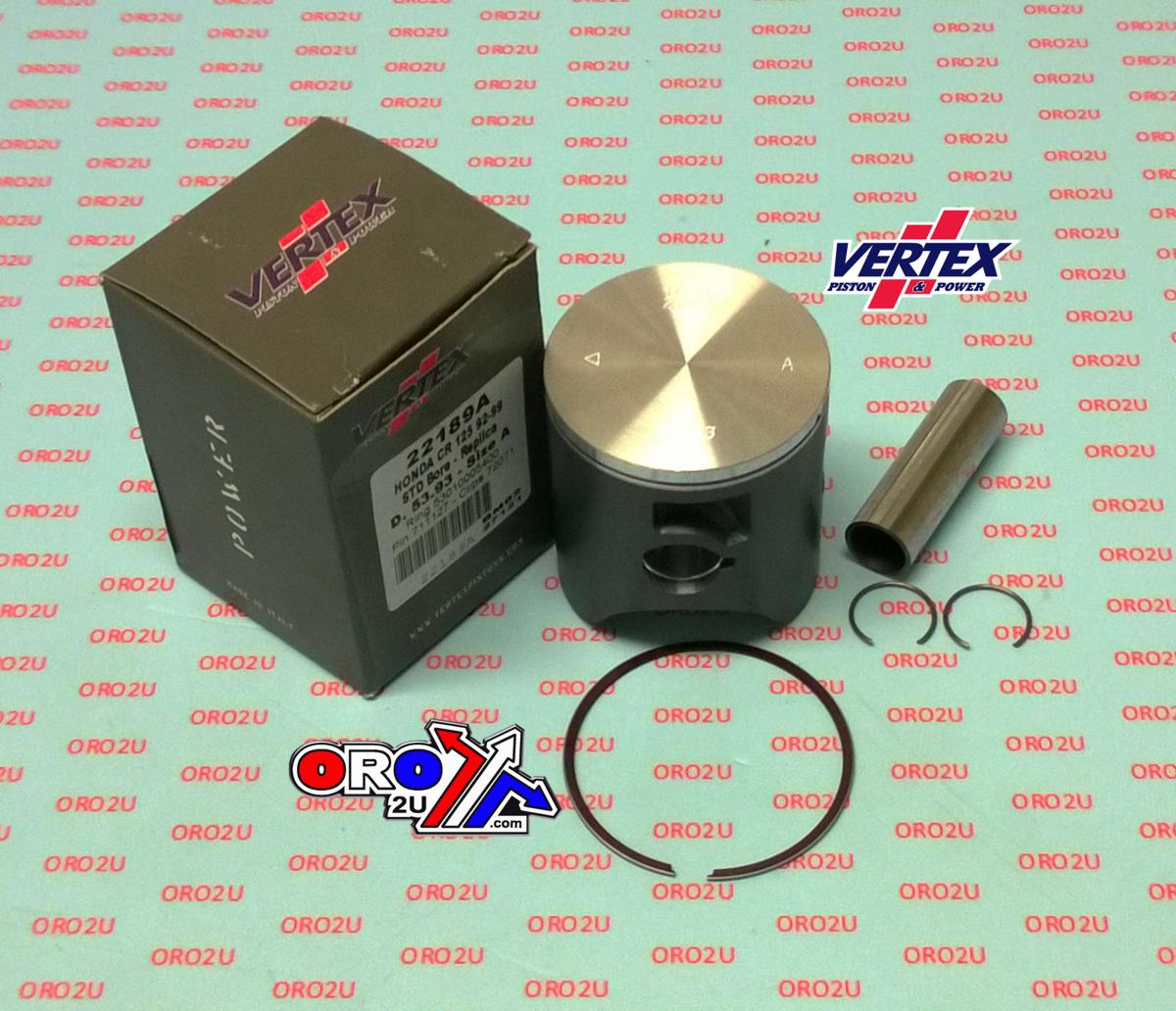 PISTON KIT VERTEX 54 B HONDA CR 125 92-99, VERTEX 22189B