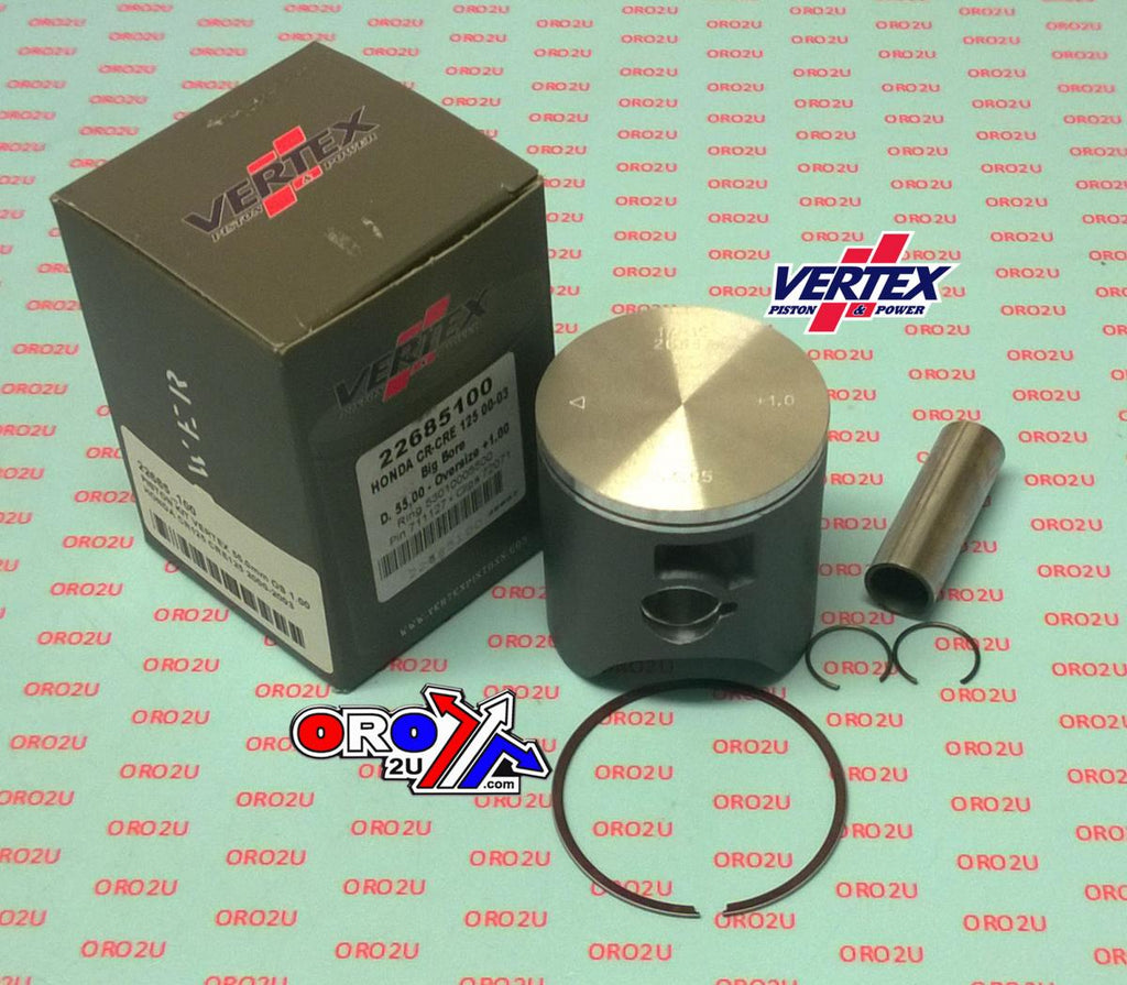 PISTON KIT VERTEX 54.0 E HONDA CR/CRE 125 00-03, VERTEX 22685E