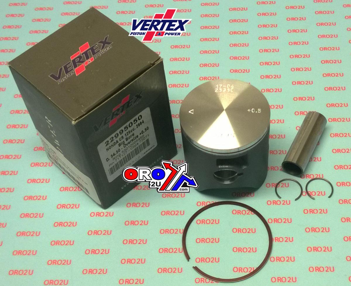PISTON KIT VERTEX 55.0 HONDA CR/CRE 125 2004, VERTEX 22995100 OS +1.00