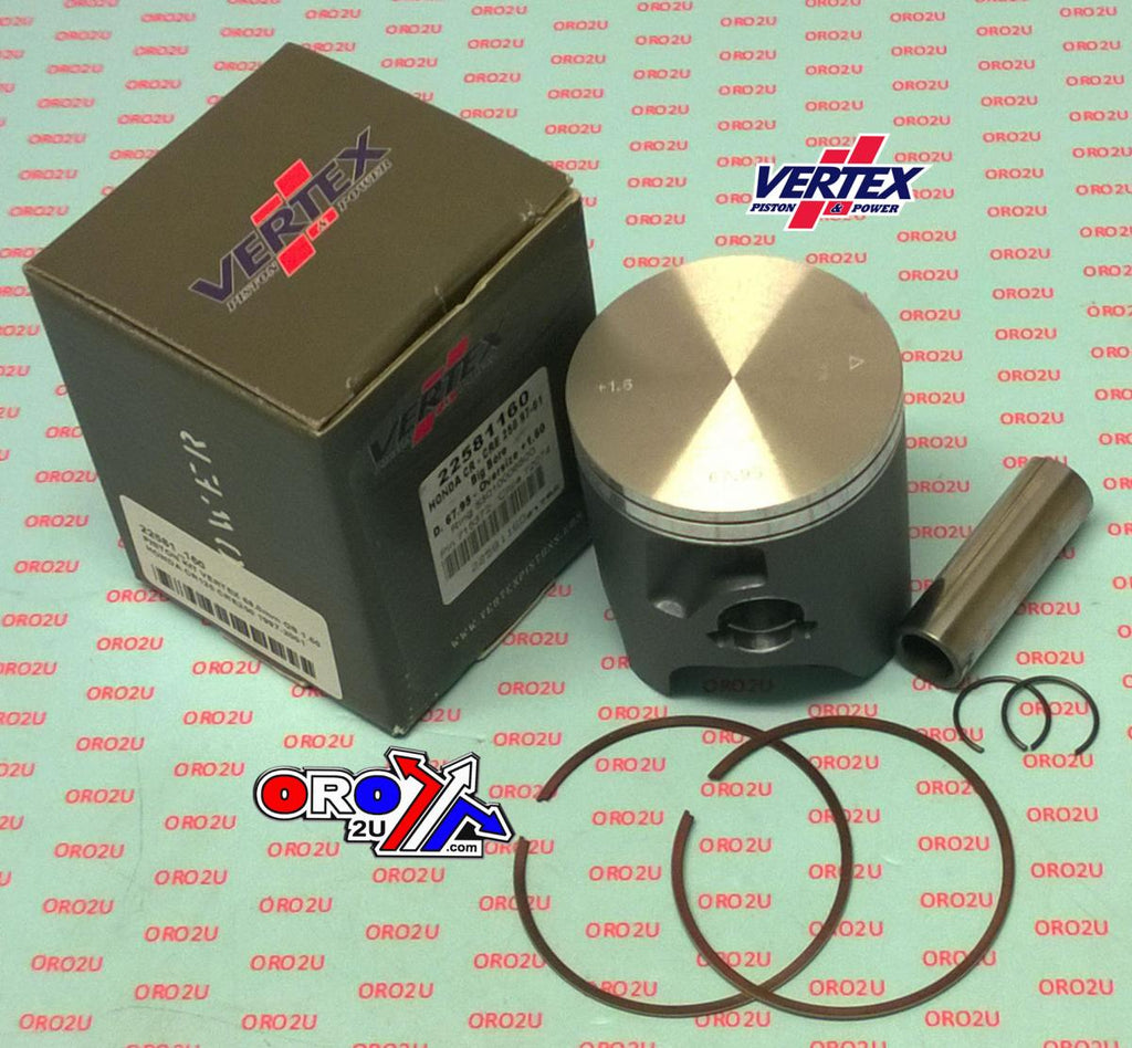 PISTON KIT VERTEX 67.5 HONDA CR/CRE 250 97-01, VERTEX 22581110 OS +1.10