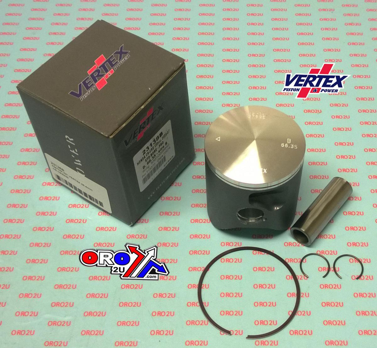 PISTON KIT VERTEX 66.4 D HONDA CR/CRE 250 05-07 PRO RACE, VERTEX 23138D
