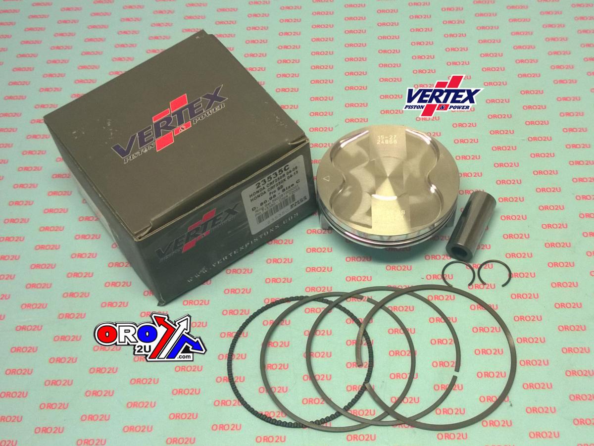 PISTON KIT VERTEX 81.0 B HONDA CRF 250 R/X 04-17, VERTEX 23535B OS +3.00 BIG BORE COMPR 13,0:1