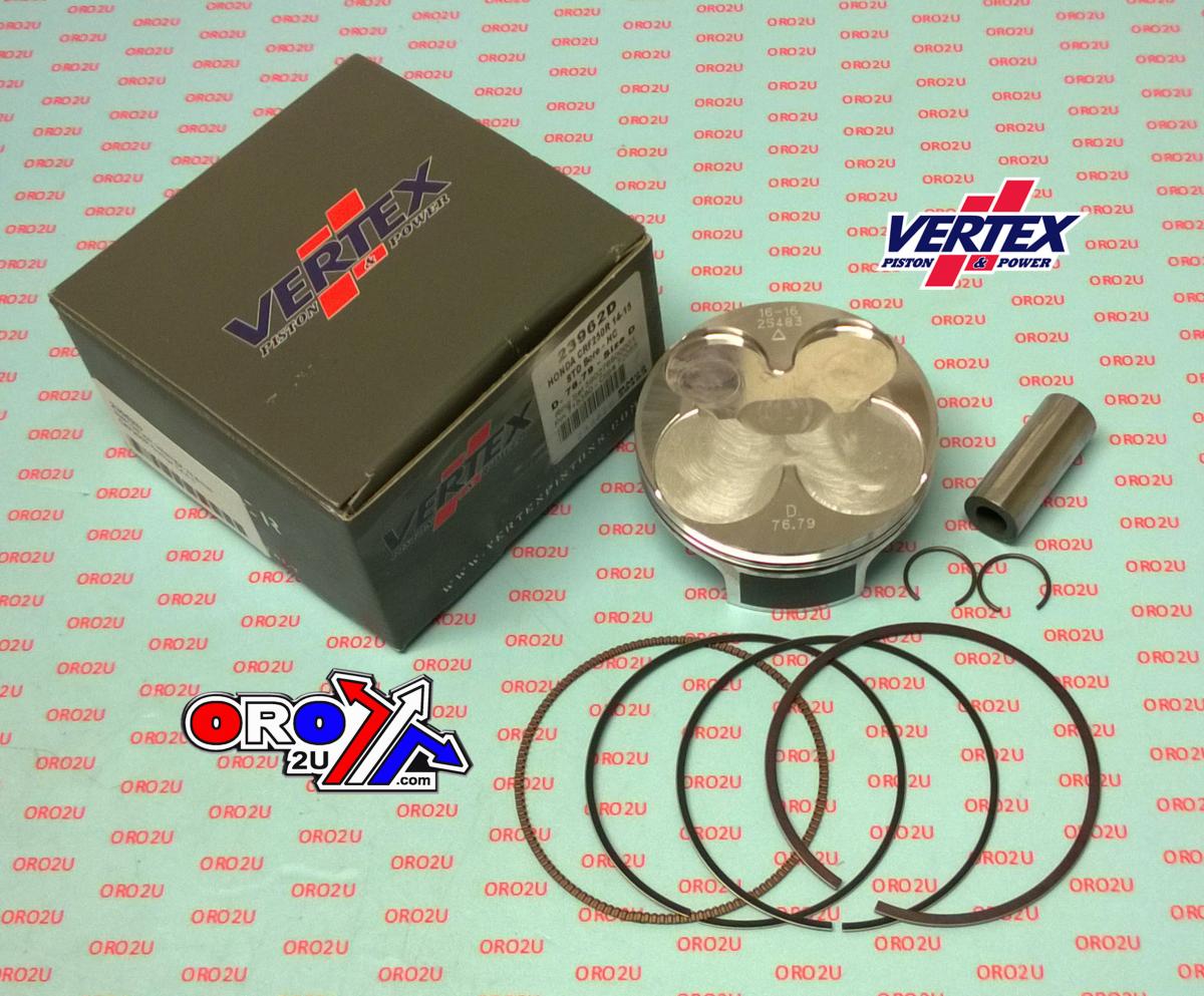 PISTON KIT VERTEX 76.8 C HC HONDA CRF 250 14-15, VERTEX 23962C HC COMPR 14,1:1