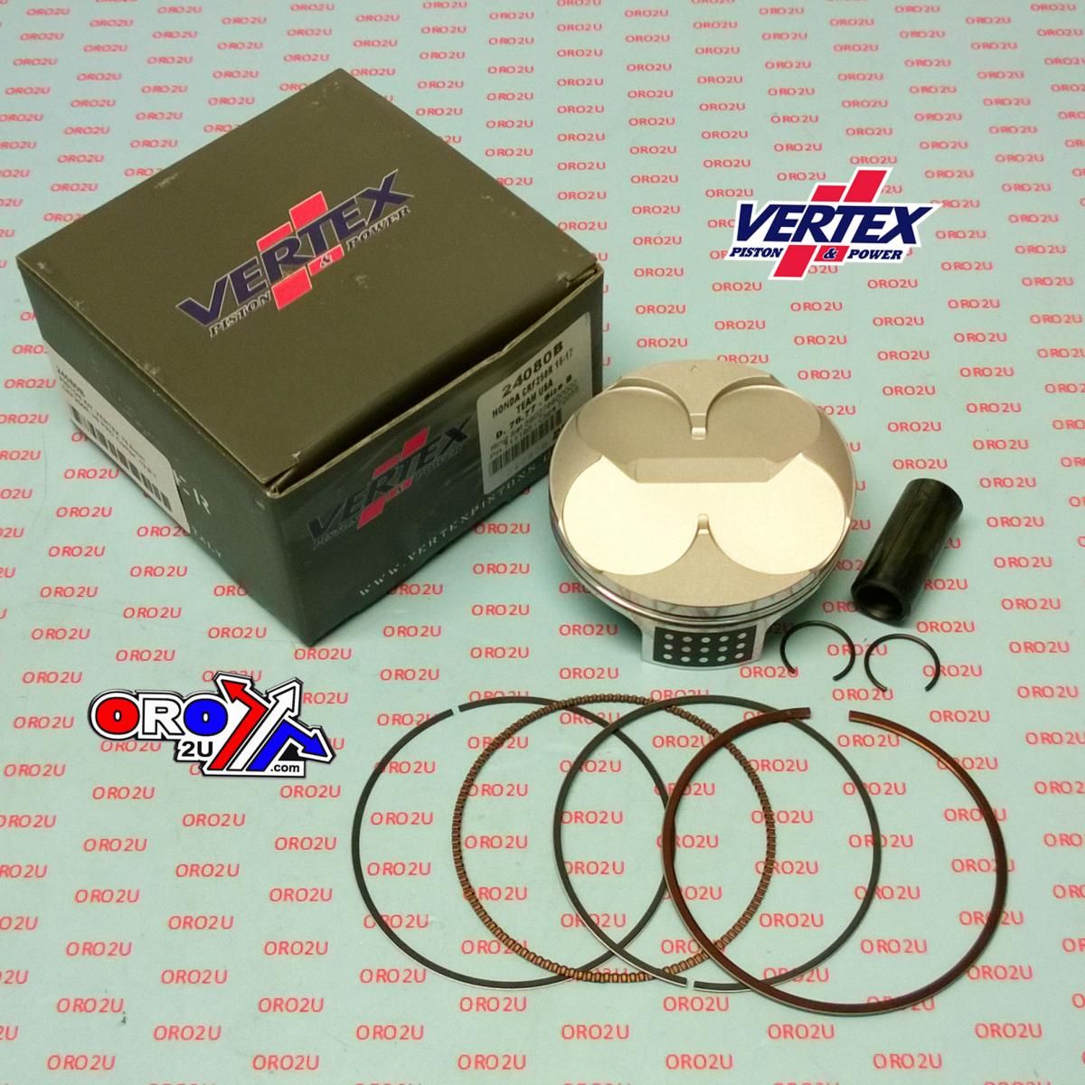 PISTON KIT VERTEX 76.8 C HC HONDA CRF 250 15-17, VERTEX 24080C US-PRO HC COMPR 13,9.1