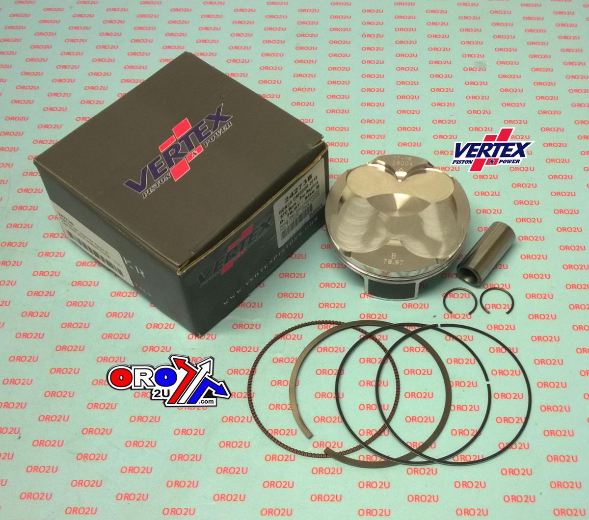 PISTON KIT VERTEX 79.0 C HONDA CRF 250 R/RX 18-19, VERTEX 24273C COMPR 13,9:1