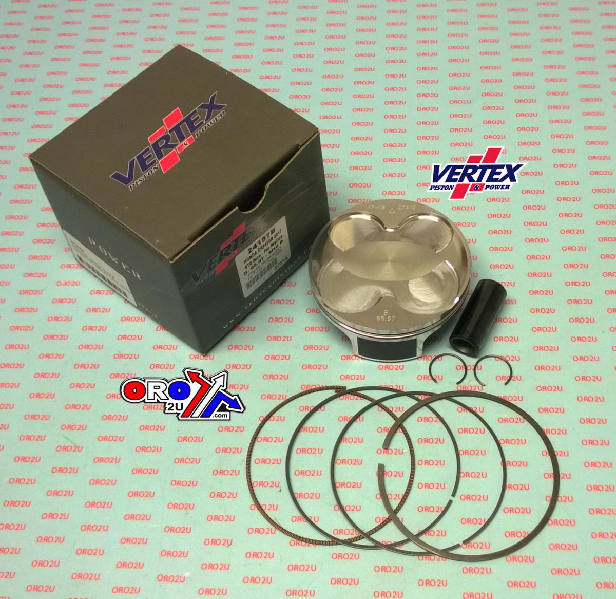 PISTON KIT VERTEX 96.0 D HONDA CRF 450 R/RX 17-18, VERTEX 24187D COMPR 13,5:1