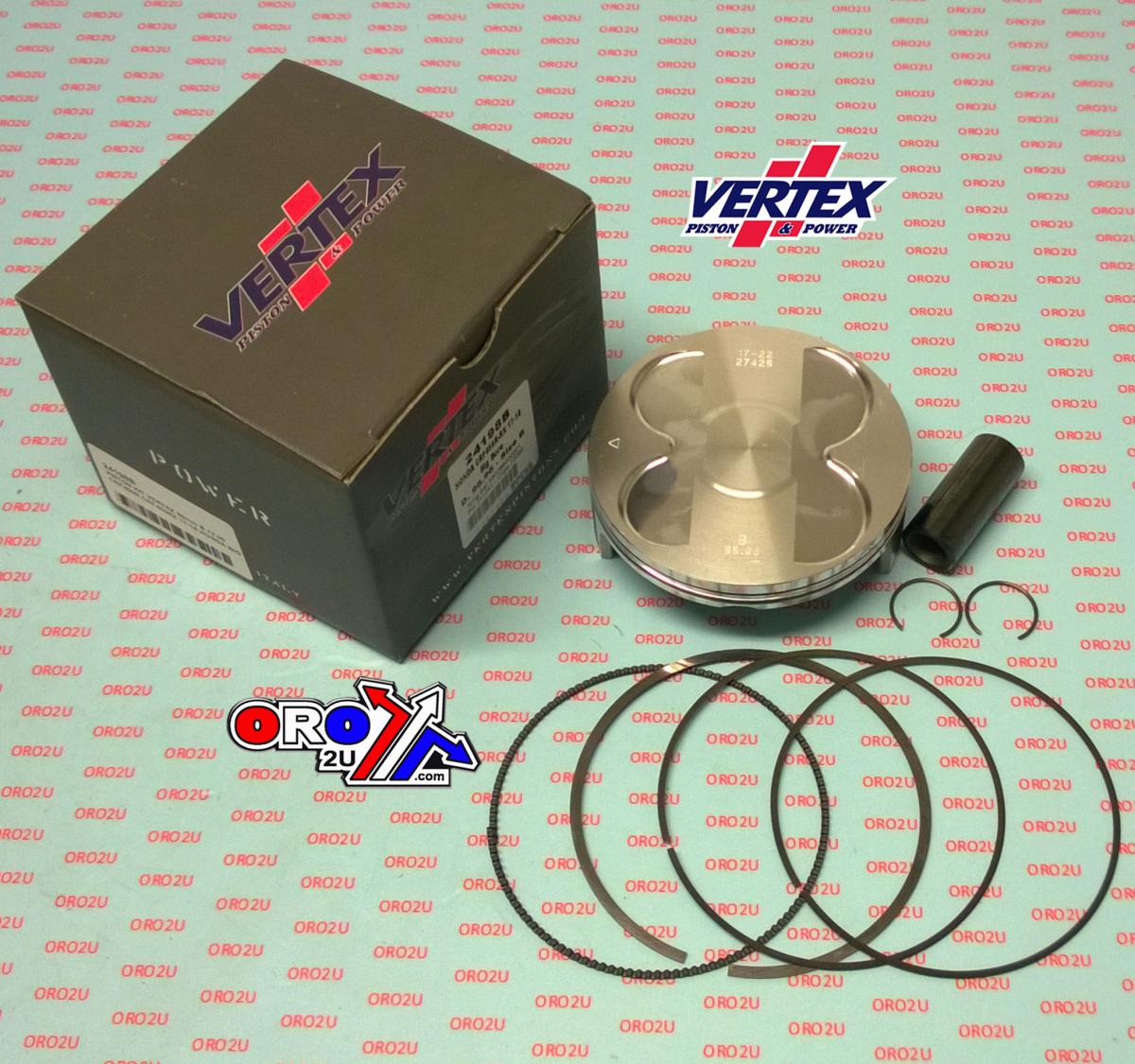 PISTON KIT VERTEX 99.0 B HONDA CRF 450 R/RX 17-22, VERTEX 24198B OS+3:00 BIG BORE COMPR 13,5:1