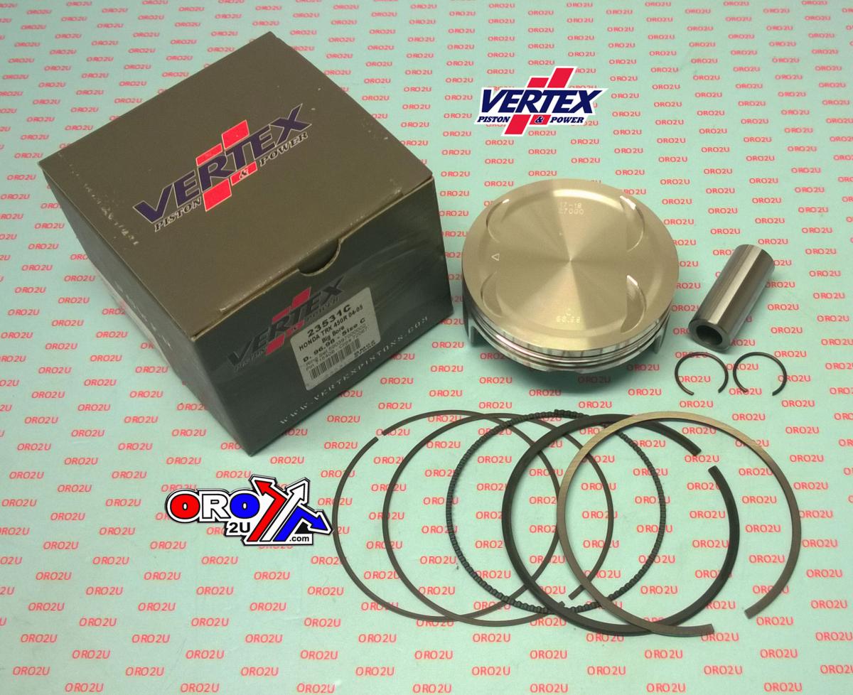 PISTON KIT VERTEX 97.0 B HONDA TRX 450 04-05, VERTEX 23531B OS +3.00 BIG BORE XL