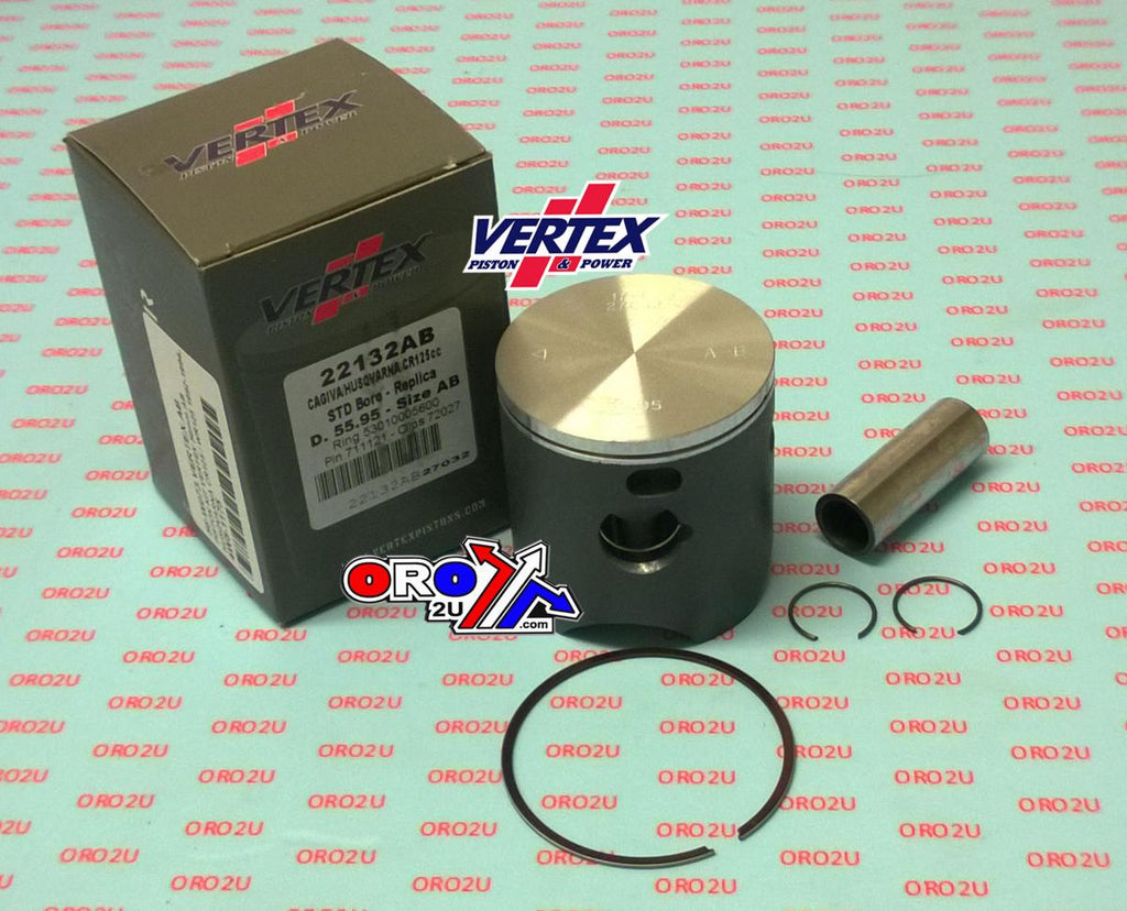 PISTON KIT VERTEX 56.0 AB HUSQVARNA CR/WR 125 92-94, VERTEX 22132AB