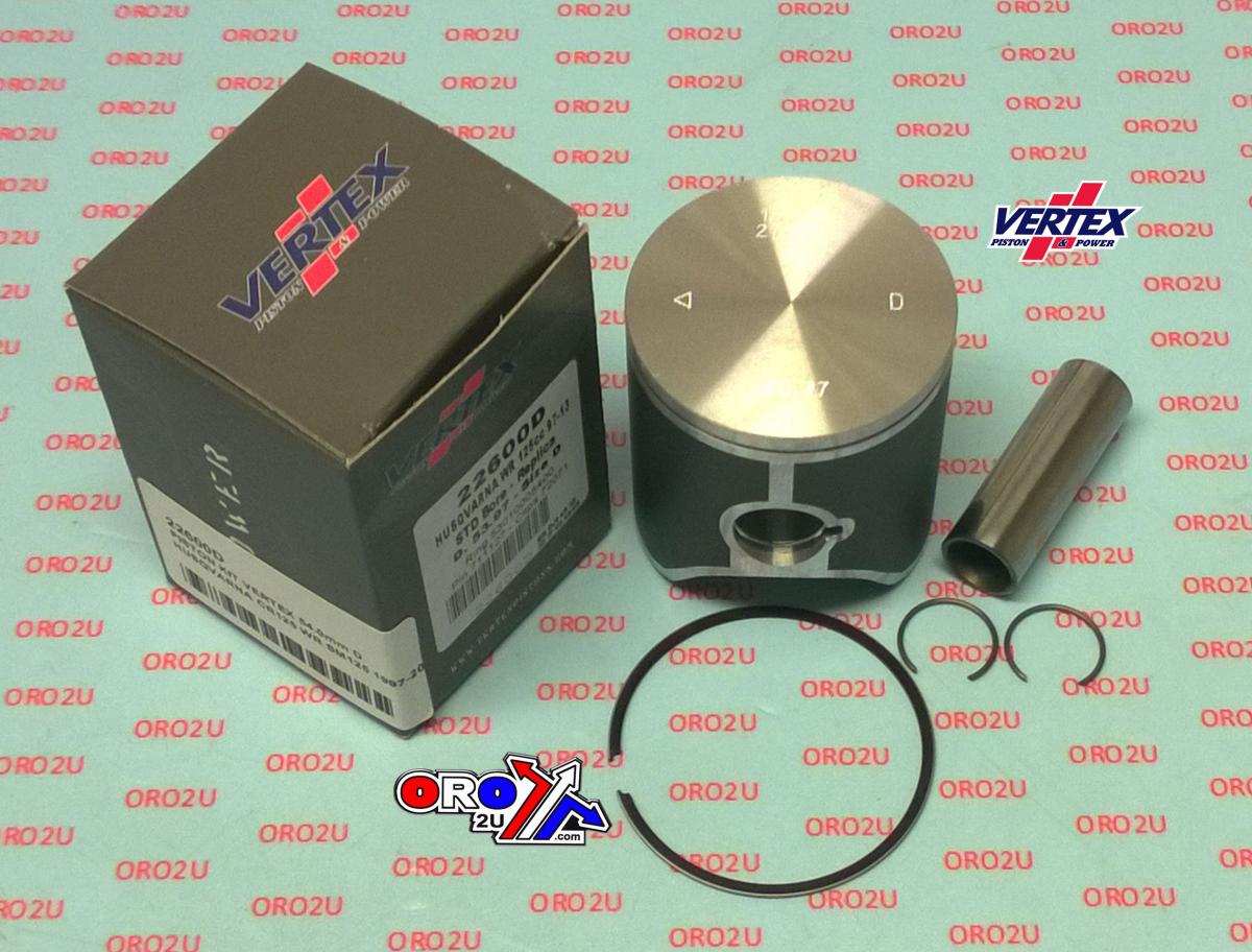 PISTON KIT VERTEX 54.0 E HUSKY CR/WR/SM 125 97-13, VERTEX 22600E HUSQVARNA
