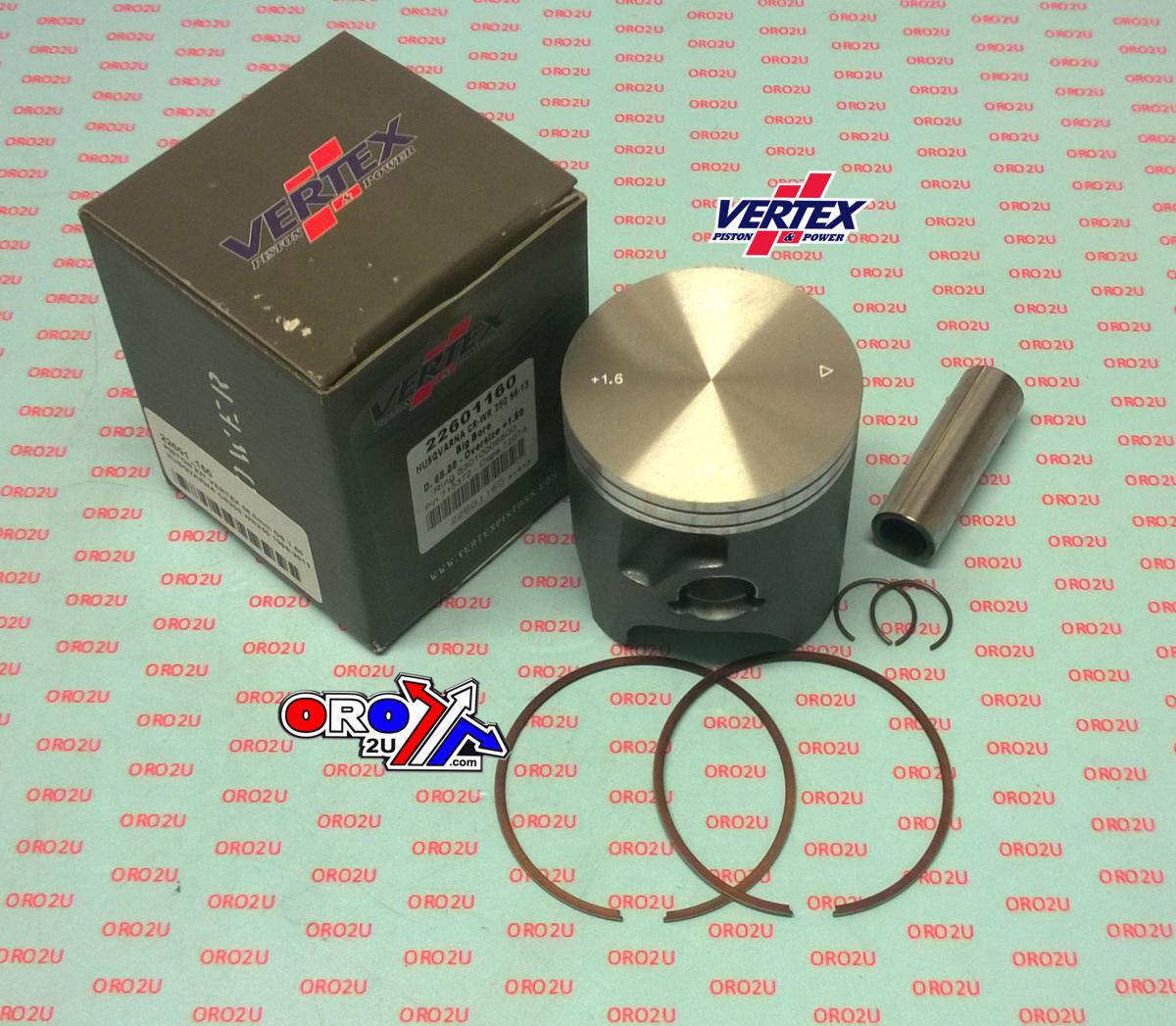 PISTON KIT VERTEX 68.0 HUSKY CR/WR 250 98-13, VERTEX 22601160 HUSQVARNA OS +1.60