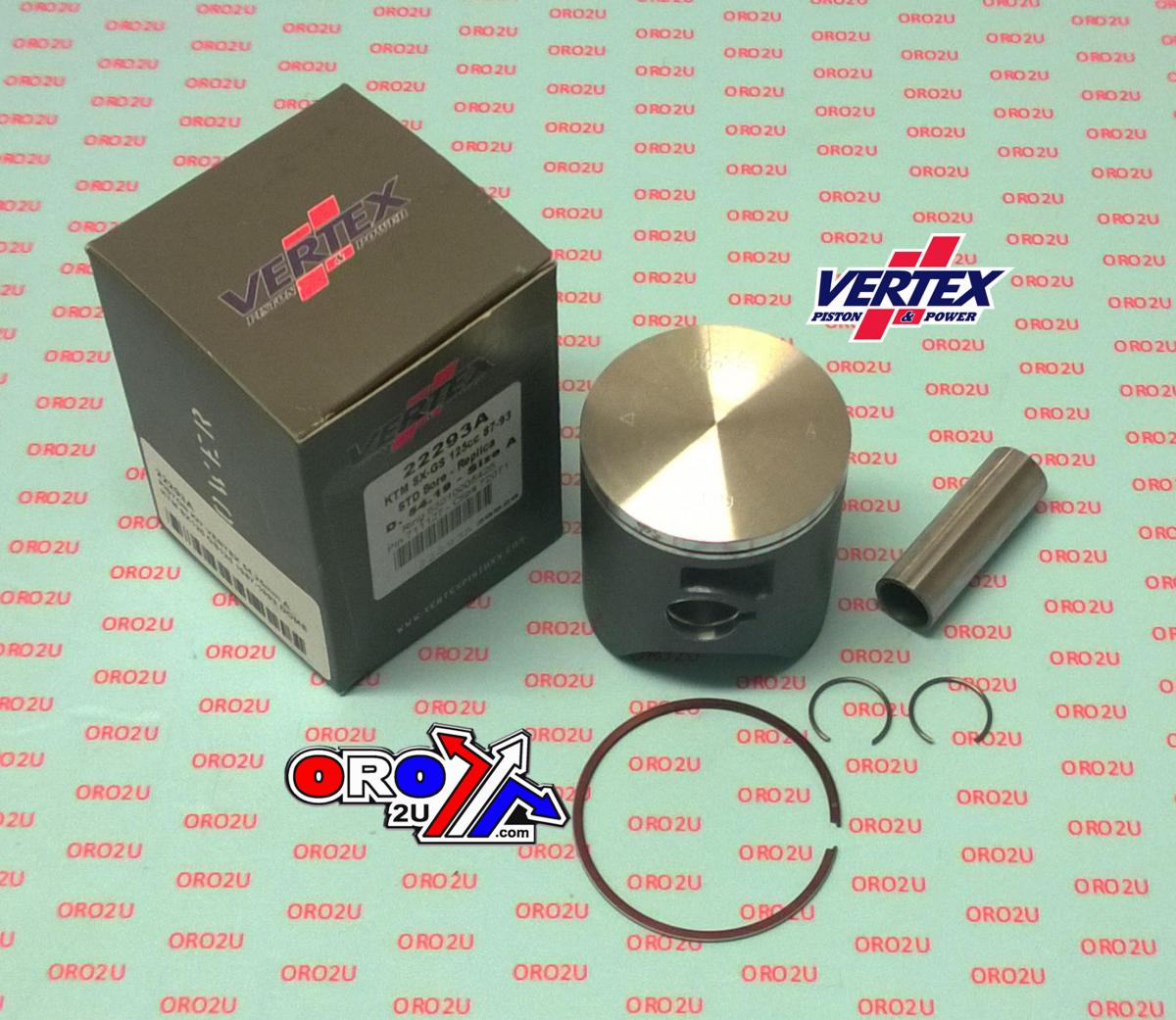 PISTON KIT VERTEX 54.5 KAWASAKI KX/KXE 125 95-97, VERTEX 22306050 OS +0.50