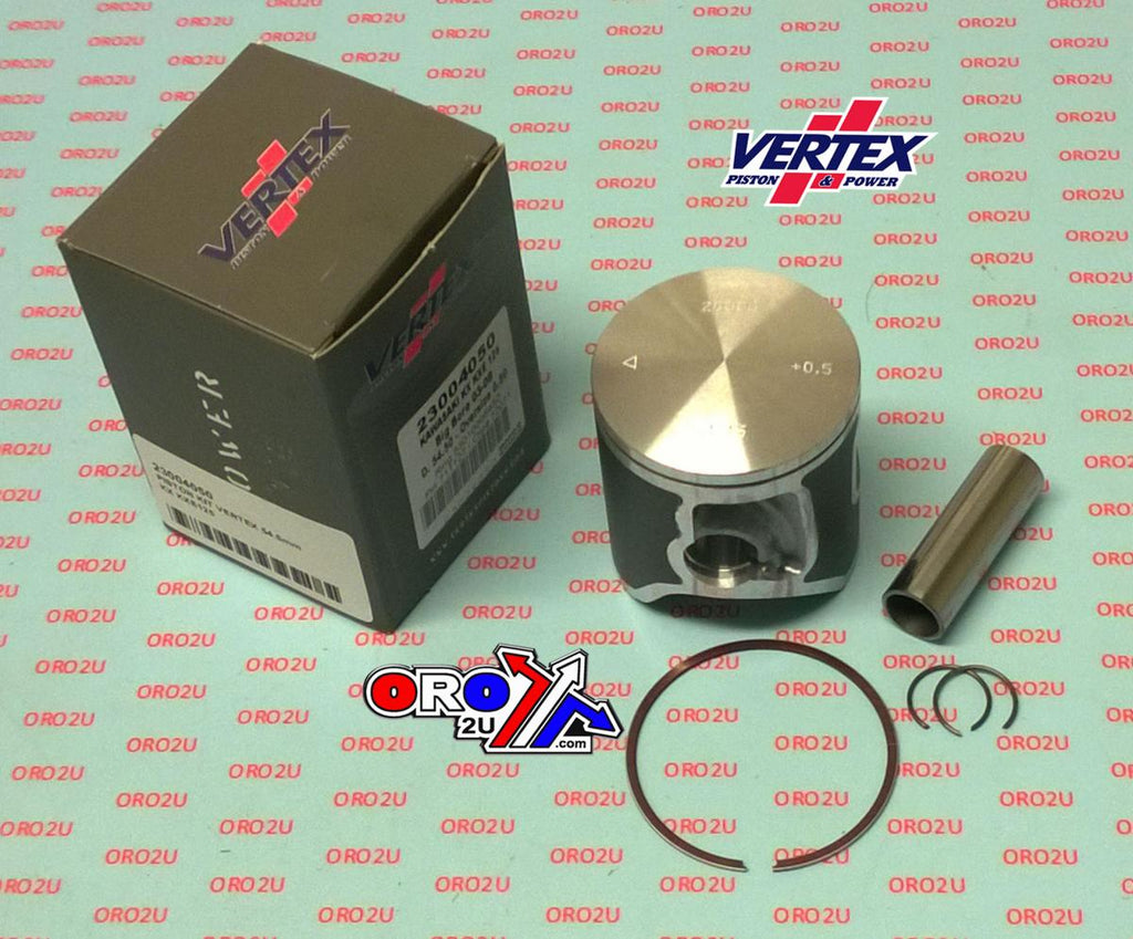 PISTON KIT VERTEX 55.0 KAWASAKI KX/KXE 125 03-08, VERTEX 23004100 OS +1.00