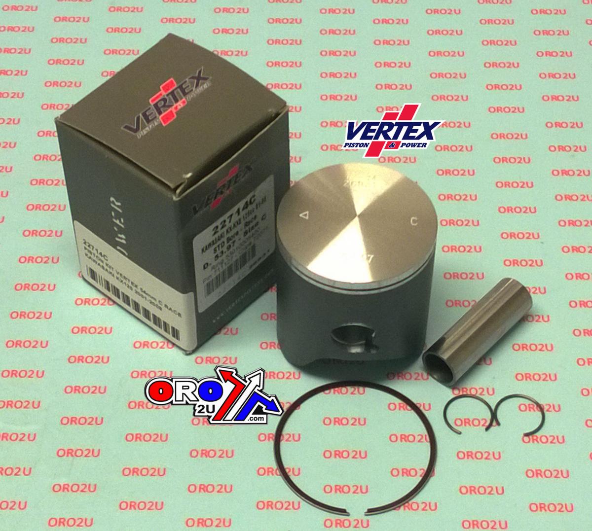 PISTON KIT VERTEX 54.0 B KAWASAKI KX 125 01-08 RACE, VERTEX 22714B