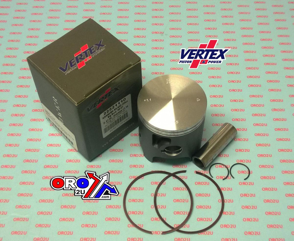 PISTON KIT VERTEX 68.0 KAWASAKI KX/KXE 250 98-01, VERTEX 22521160 OS +1.60