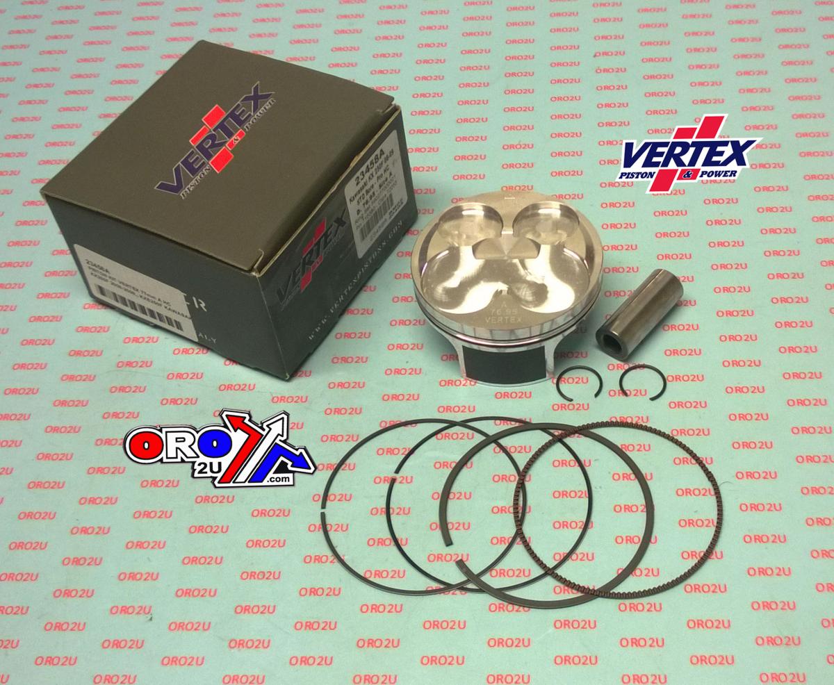 PISTON KIT VERTEX 77.0 C HC KAW KX/KXE 250 08-09, VERTEX 23458C HC COMPR 13,9:1