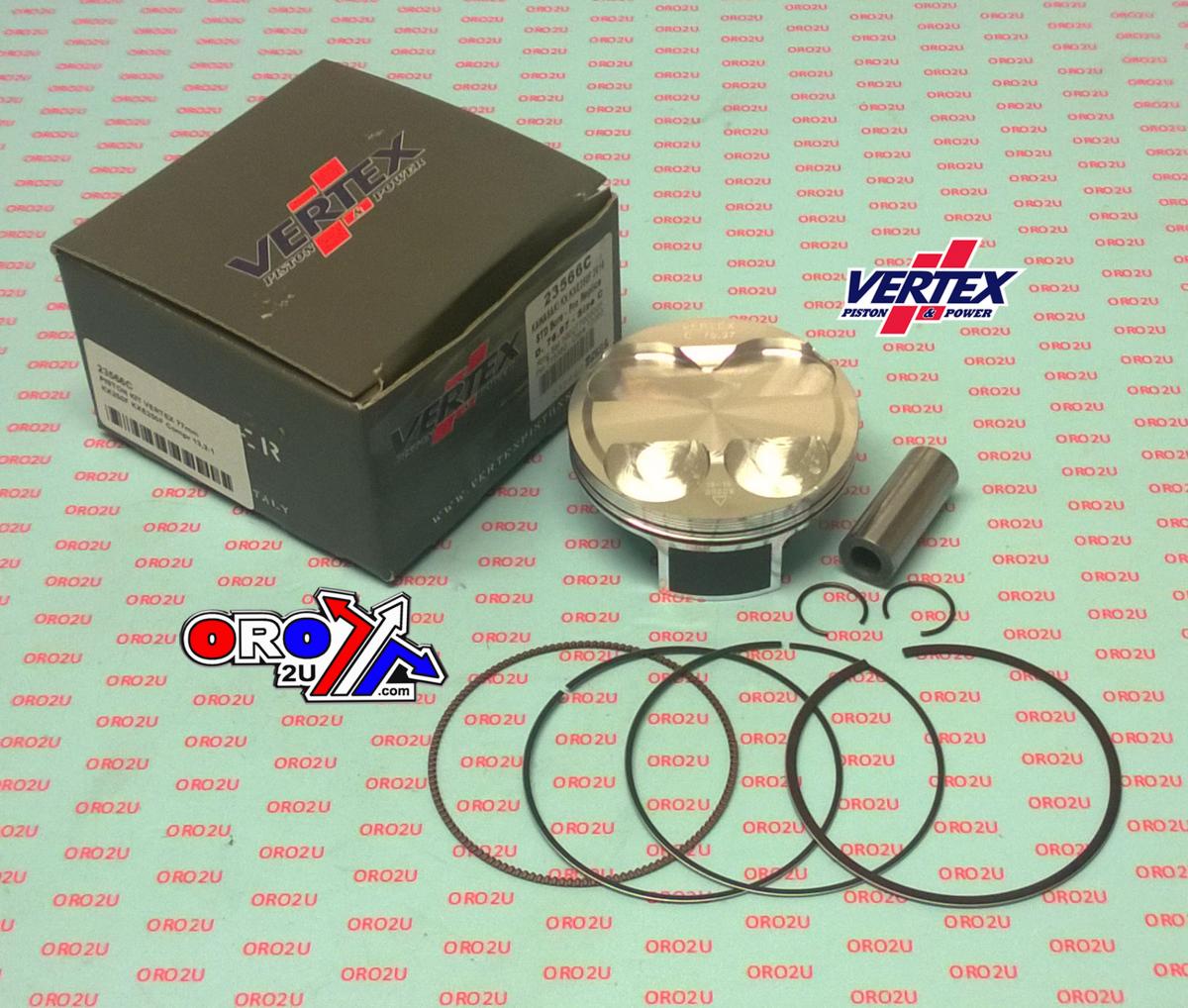 PISTON KIT VERTEX 77.0 B KAWASAKI KX/KXE 250 2010, VERTEX 23566B COMPR 13,2:1