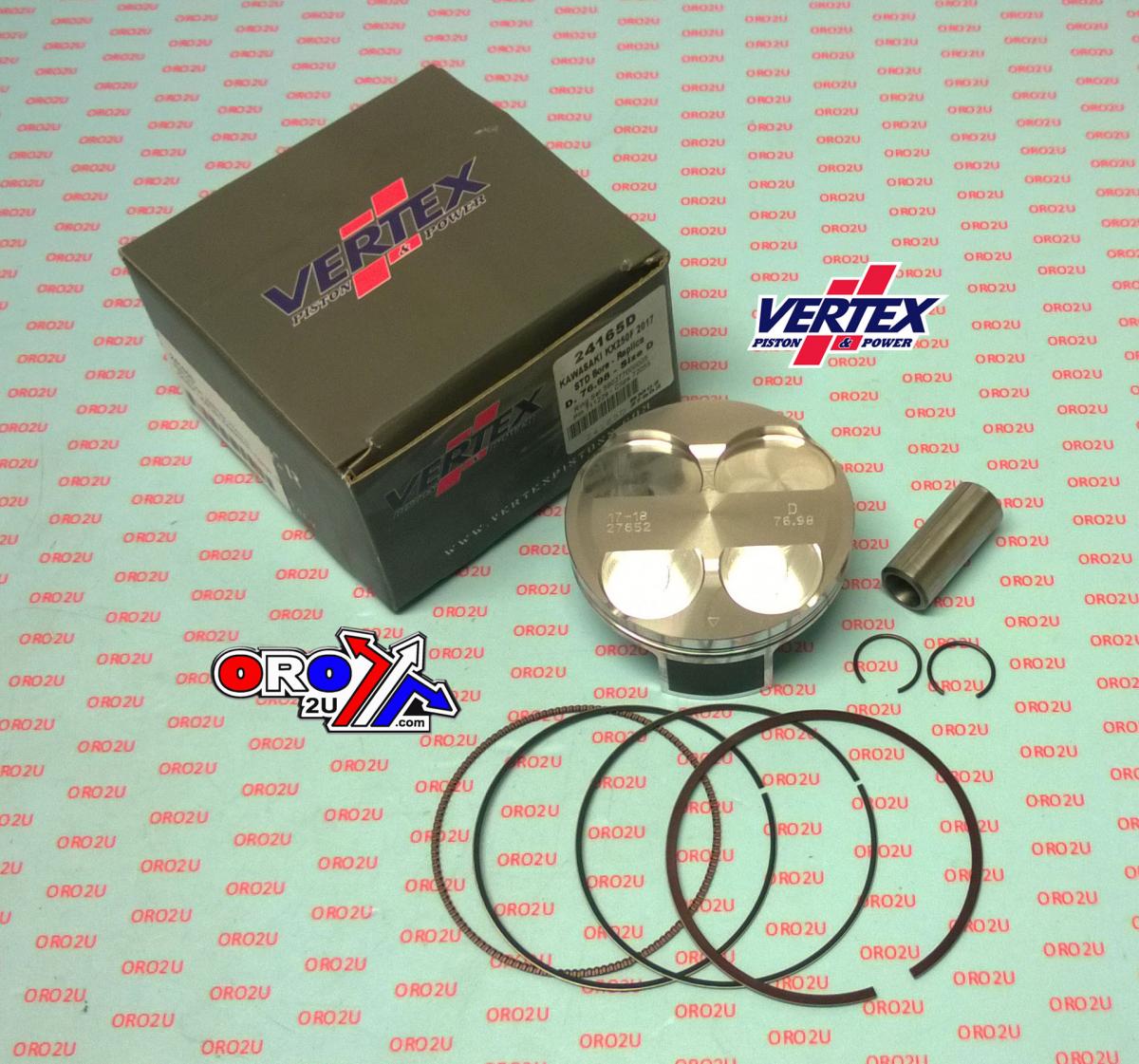 PISTON KIT VERTEX 77.0 D KAWASAKI KX/KXF 250 2017, VERTEX 24165D COMPR 13,7:1