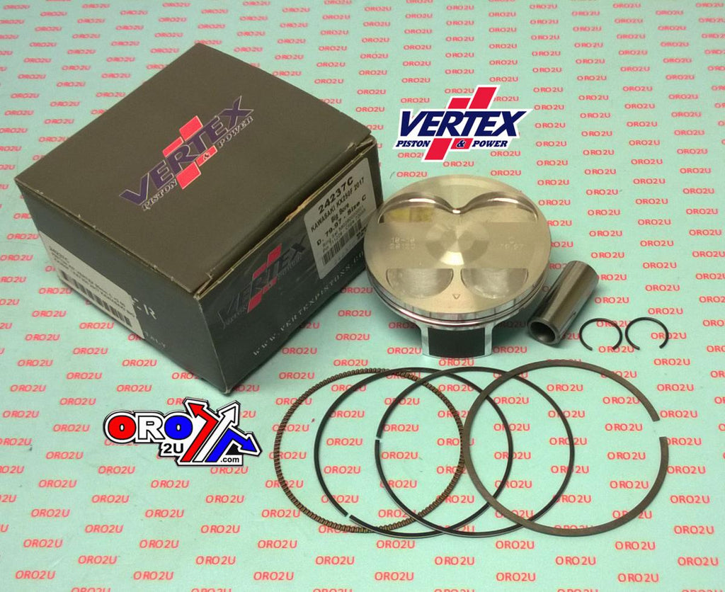 PISTON KIT VERTEX 80.0 C KAWASAKI KX 250 17-19, VERTEX 24237C OS+3:00 BIG BORE COMPR 13,7:1