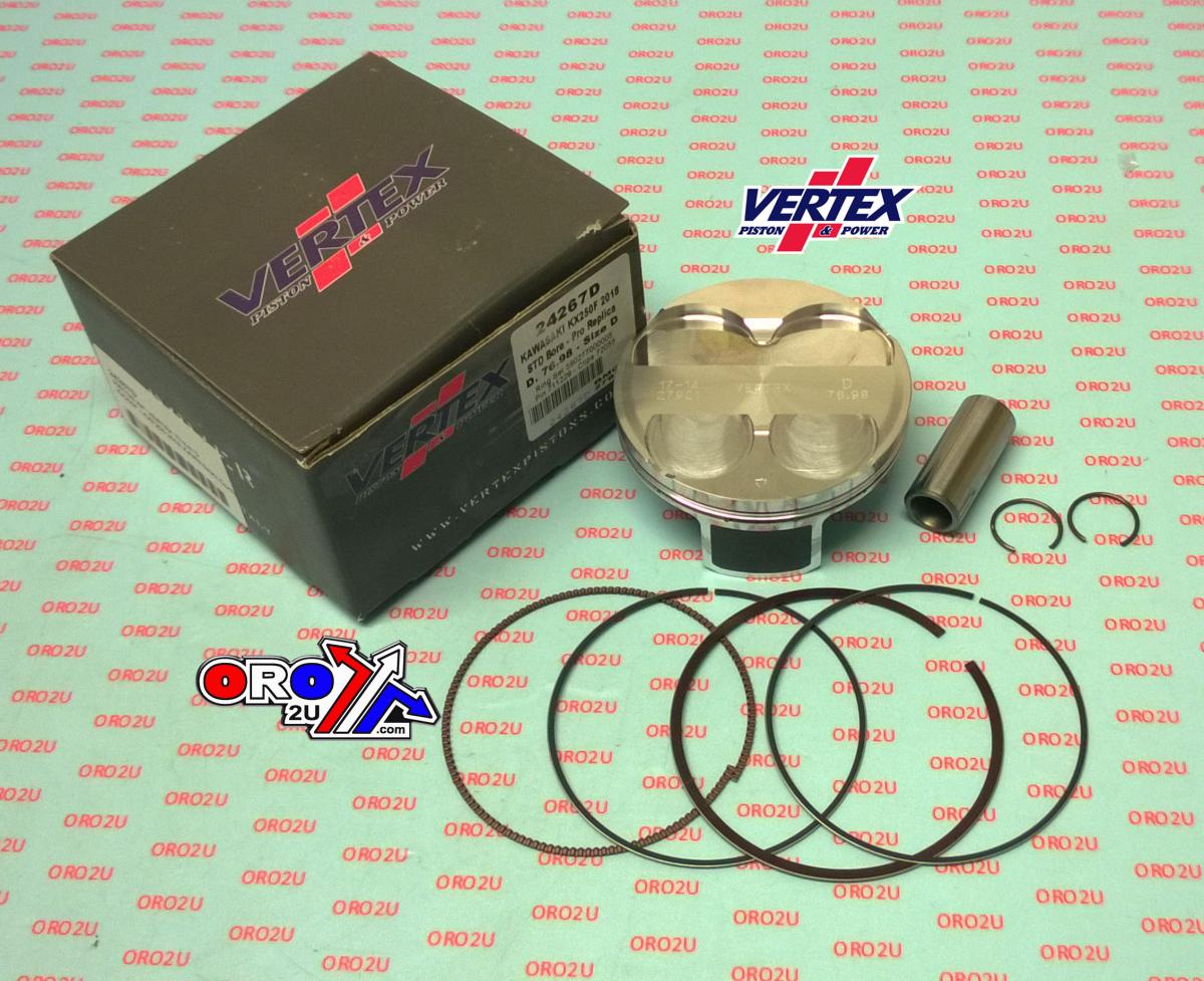 PISTON KIT VERTEX 77.0 D KAWASAKI KX 250 17-19, VERTEX 24267D COMPR 13,4:1