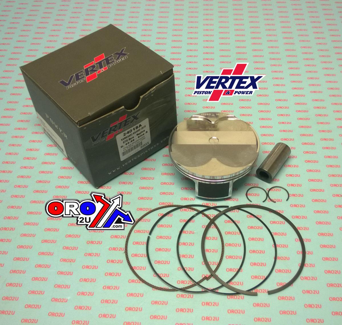 PISTON KIT VERTEX 96.0 A KAWASAKI KX 450 2015, VERTEX 24018A COMPR 12,5:1