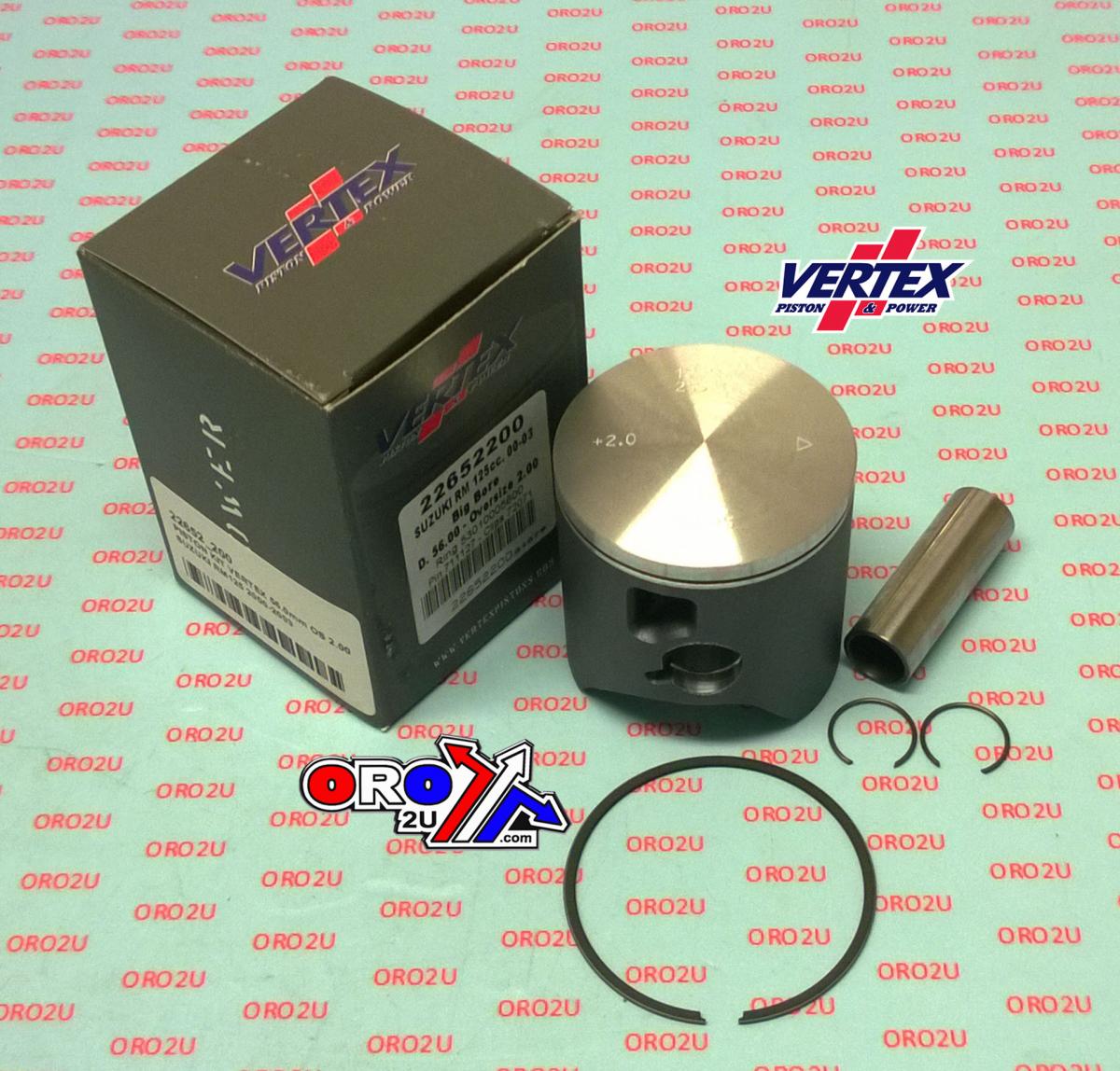 PISTON KIT VERTEX 54.0 C SUZUKI RM 125 00-03, VERTEX 22652C