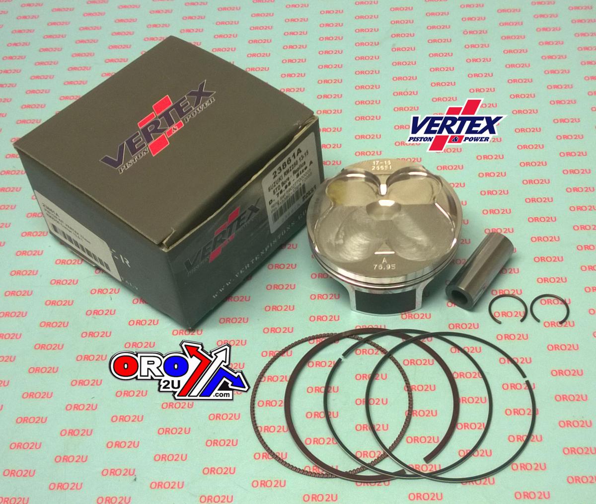 PISTON KIT VERTEX 77.0 D SUZUKI RMZ 250 13-15, VERTEX 23861D COMPR 13,5:1