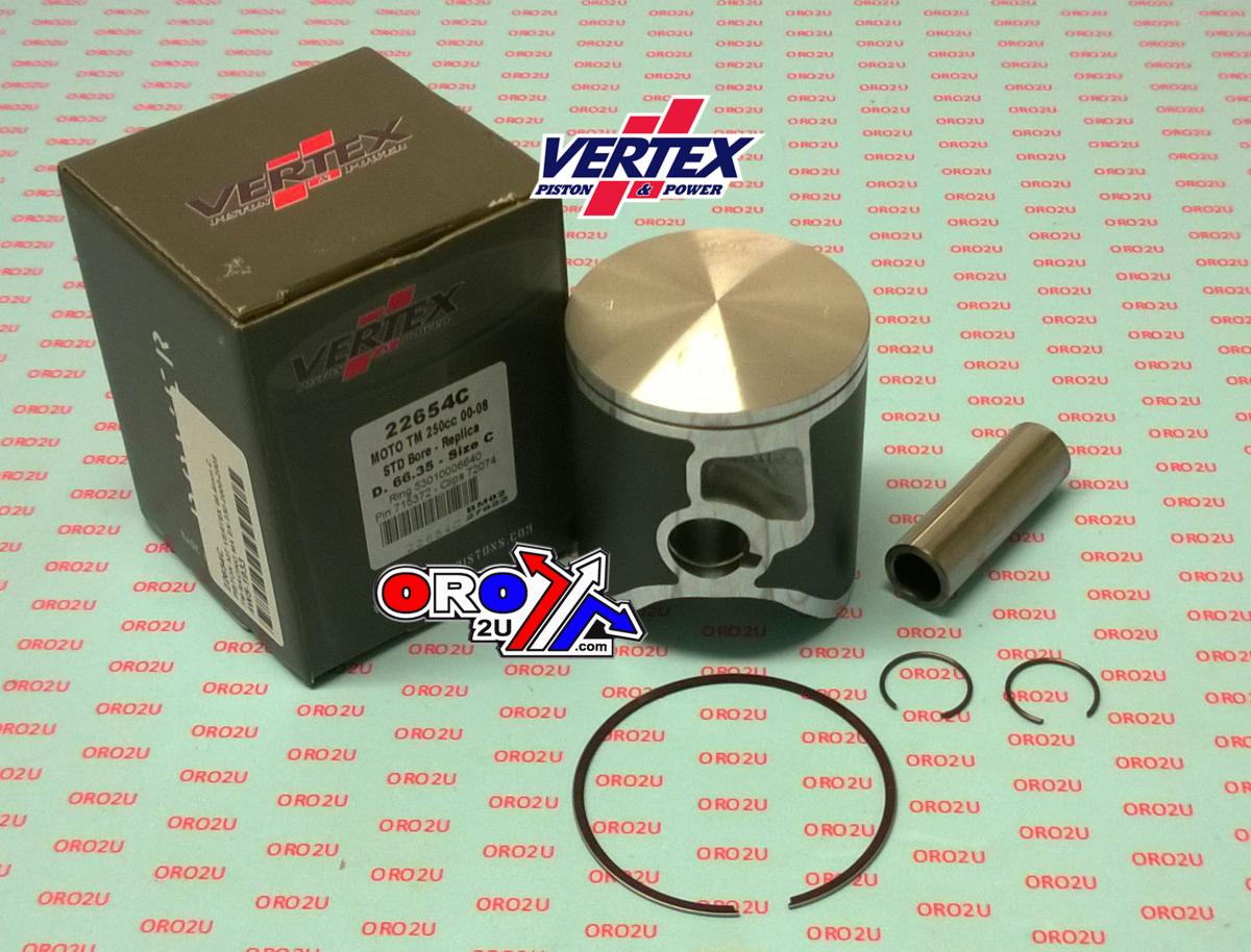 PISTON KIT VERTEX 66.4 D TM RACING MX/EN 250 00-09, VERTEX 22654D