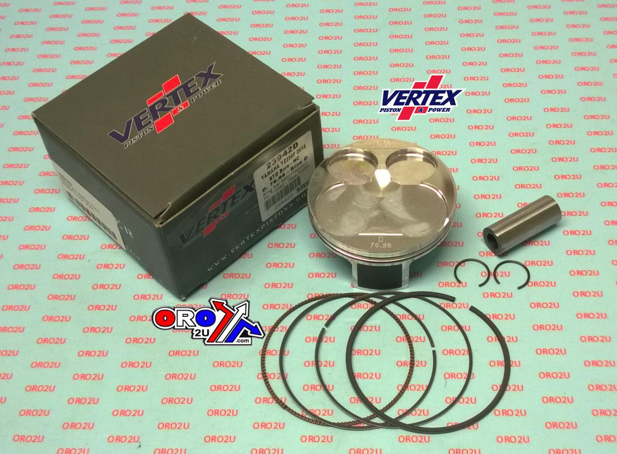 PISTON KIT VERTEX 77.0 C HC YAMAHA YZ/WR 250 14-17, VERTEX 23942C HC COMPR 14,2:1