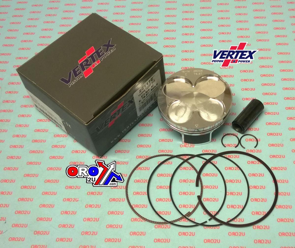PISTON KIT VERTEX 77.0 C HC YAMAHA WR/YZ 250 16-19, VERTEX 24117C HC COMPR 14,2:1