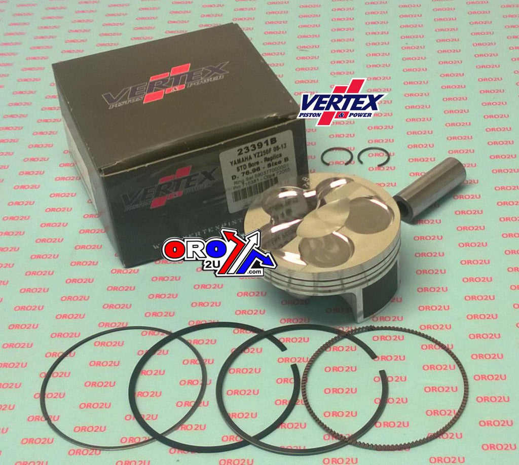 PISTON KIT VERTEX 77.0 C YAMAHA YZ 250 08-13, VERTEX 23391C COMPR 13,5:1