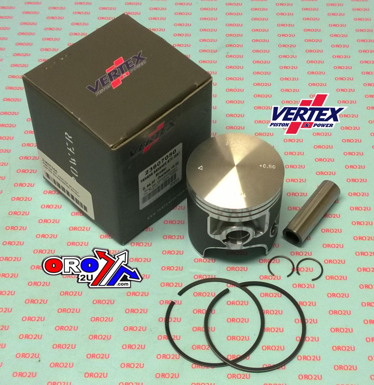 PISTON KIT VERTEX 65.5 YAMAHA YZF 350 UPTO 2007, VERTEX 23607150 OS+1.50 350 BANSHEE STROKER