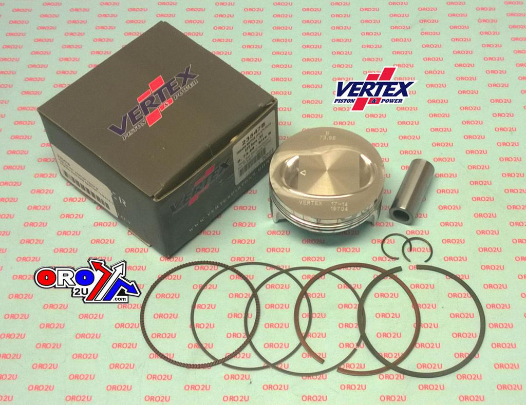 PISTON KIT VERTEX 74.0 C YAMAHA YFM 250 08-09, VERTEX 23547C RAPTOR COMPR 10,75:1
