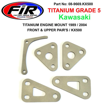TITANIUM ENGINE & CLUTCH SAVER KIT, KX500 1989>2004 32029-1639 32029-1652, 12053-1172 MOUNT