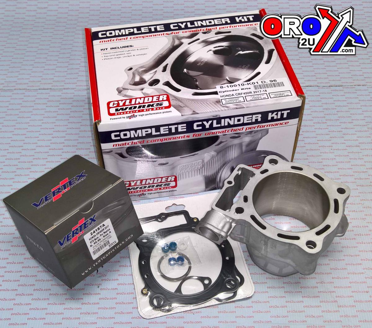 CYLINDER KIT 17-18 CRF450 96mm, CYLINDERWORKS 10010-K01