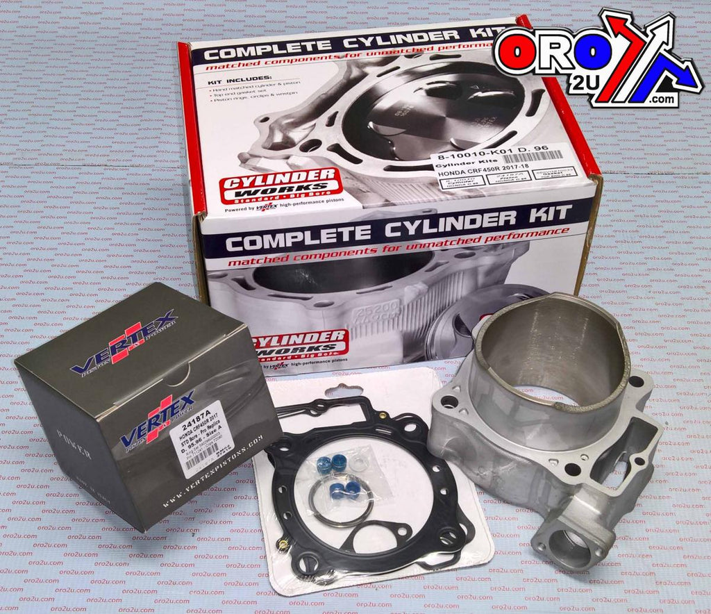 CYLINDER KIT 17-18 CRF450 96mm, CYLINDERWORKS 10010-K01