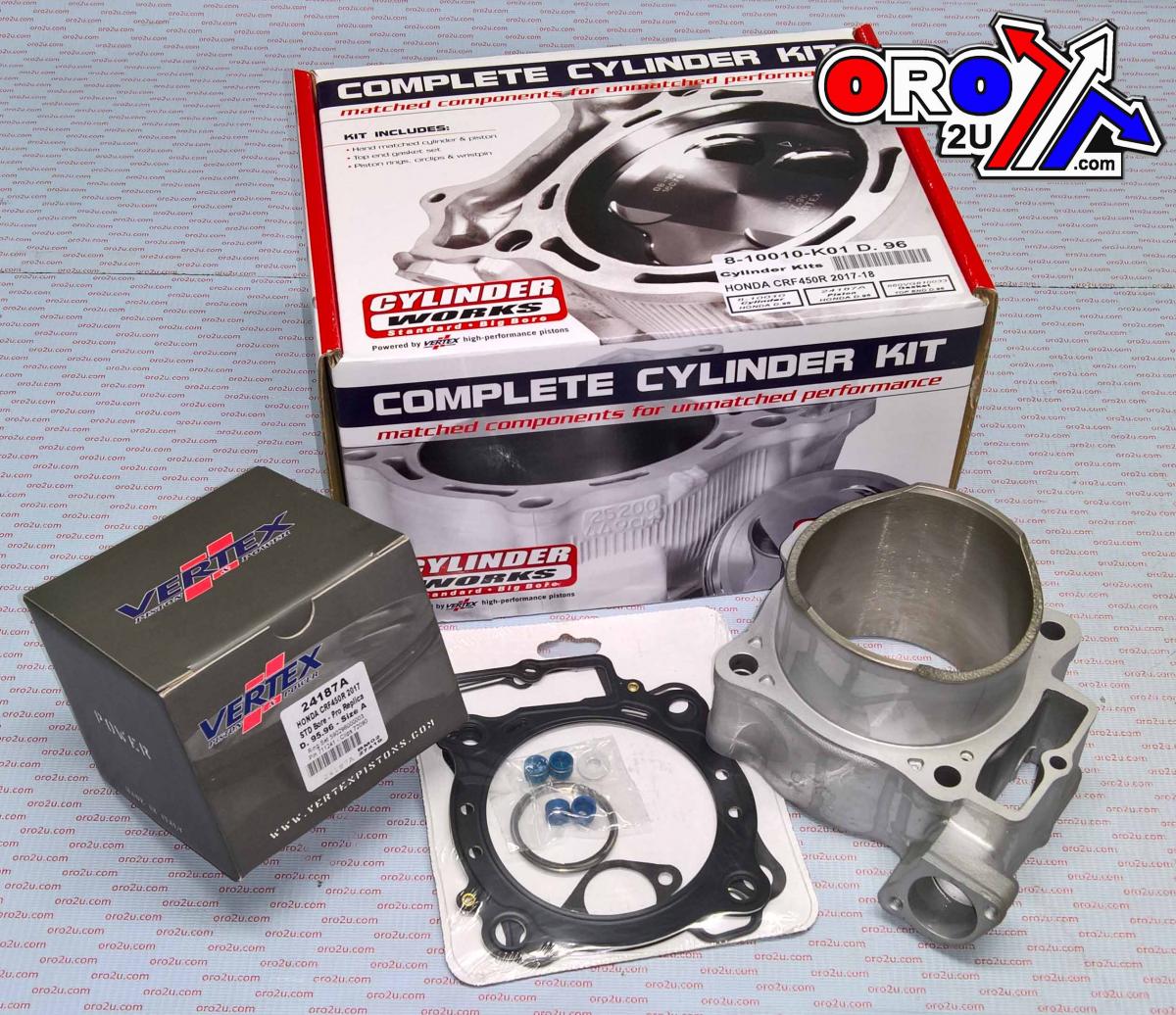 CYLINDER KIT 17-18 CRF450 96mm, CYLINDERWORKS 10010-K01