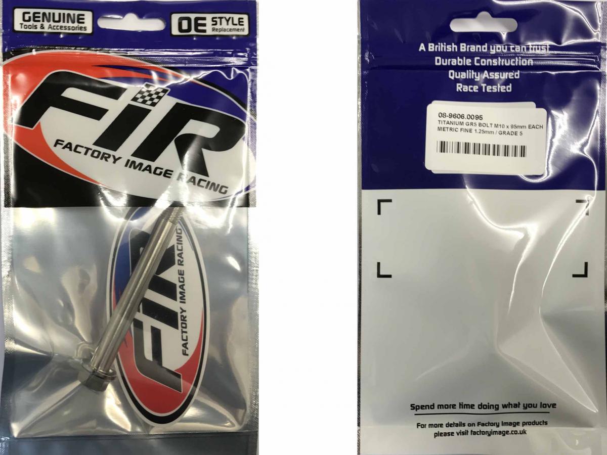 TITANIUM GR5 BOLT M10 x 95mm EACH, METRIC FINE 1.25mm / GRADE 5