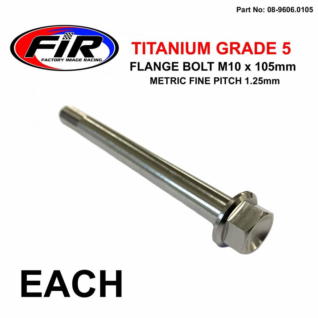 TITANIUM GR5 BOLT M10 x 105mm EACH, METRIC FINE 1.25mm / GRADE 5, / KTM REF: 54603013000