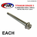 TITANIUM GR5 BOLT M10 x 105mm EACH, METRIC FINE 1.25mm / GRADE 5, / KTM REF: 54603013000